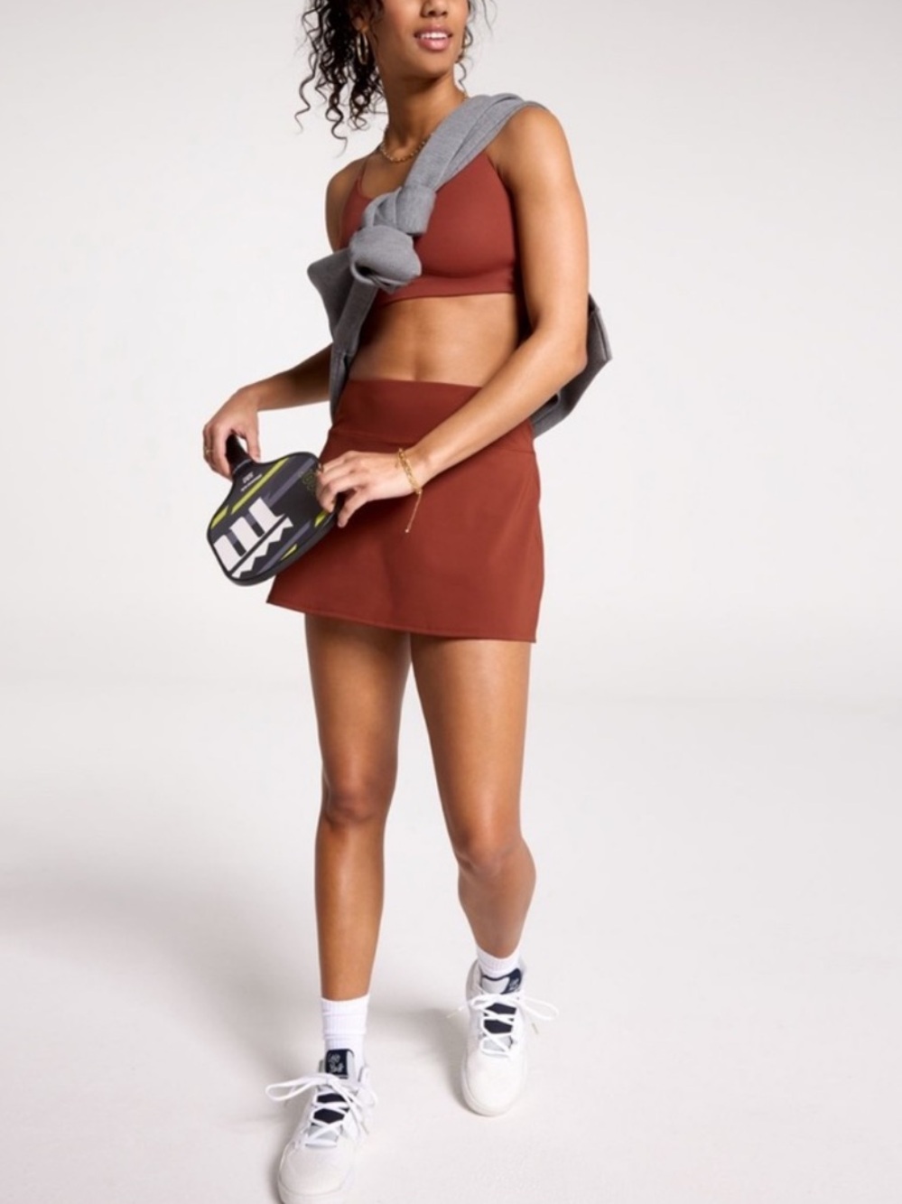 Calia Back Pleated Skort - Red Brown - L
